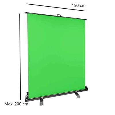 StudioKing Roll-Up Green Screen FB-150200FG 150x200 cm Chroma Groen