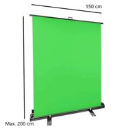 StudioKing Roll-Up Green Screen FB-150200FG 150x200 cm Chroma Groen - thumbnail