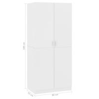 Kledingkast 80x52x180 cm bewerkt hout grijs sonoma eikenkleurig - thumbnail