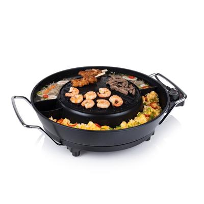 Tristar Korean Hot Pot Grill Fondue 1800 W Anti-aanbaklaag, Controlelampje Zwart