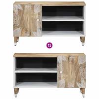 Tv-meubel 80x31,5x46 cm massief mangohout - thumbnail