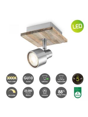 Light depot - LED opbouwspot Drift - 12 cm - mat staal - Outlet Light depot - LED opbouwspot Drift - 12 cm - mat staal - Outlet
