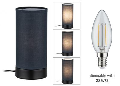 Paulmann Pia 77059 Tafellamp LED E14 Zwart (mat) Paulmann Pia 77059 Tafellamp LED E14 Zwart (mat)