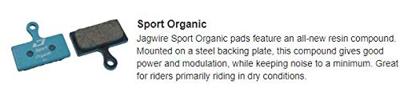 JAGWIRE Sport organic disc brake pad - formula (cura)