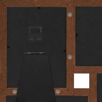 VidaXL Fotolijst voor 4x(13x18 cm) foto mdf donkerbruin - thumbnail