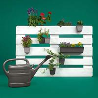 Gerecyclede gieter 10 liter met broeskop antraciet - thumbnail