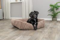 Trixie hondenmand lonni ribfluweel hoekig lichtbruin - thumbnail