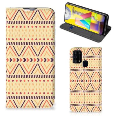 Samsung Galaxy M31 | Hoesje met Magneet | Aztec Yellow Samsung Galaxy M31 | Hoesje met Magneet | Aztec Yellow