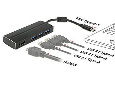 Delock DeLOCK - Retail Pack - Dockingstation - USB-C 3.1 / Thunderbolt 3 USB-C dockingstation Geschikt voor merk (dockingstation): Universeel
