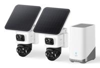 eufy Security SoloCam, Outdoor Camera Surveillance, 360° Surveillance, No Blind Spots, Outdoor Surveillance Camera, Battery, Solar, Toll-Free Use, HomeBase 3 Compatible - thumbnail