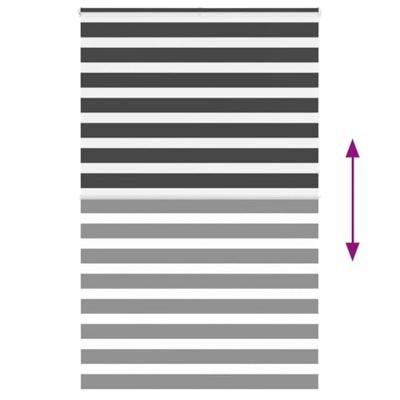 Zebra rolgordijn 145x230 cm stofbreedte 140,9 cm zwart - thumbnail