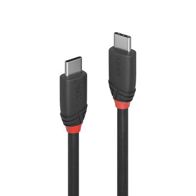 LINDY 36905 0,5 m USB 3.1 type C kabel 3A, Black Line