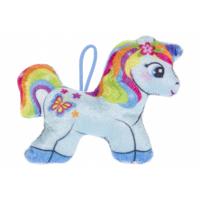 LG Imports knuffeleenhoorn regenboog blauw 12 cm - thumbnail