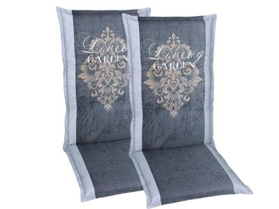 GO-DE Textil Tuinkussen (Stoelkussens voor stoelen met een lange rugleuning, Grijs) GO-DE Textil Tuinkussen (Stoelkussens voor stoelen met een lange rugleuning, Grijs)