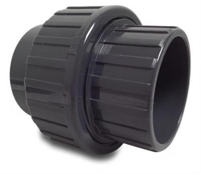 pvc 3-delige koppeling 50mm 2xlijm 16 bar