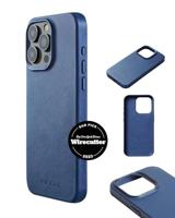 Mujjo Leather Case met MagSafe iPhone 15 Pro Max Blauw - thumbnail