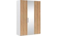 Goossens Kledingkast Easy Storage Ddk, Kledingkast 153 cm breed, 220 cm hoog, 2x draaideur en 1x spiegel draaideur midden - thumbnail