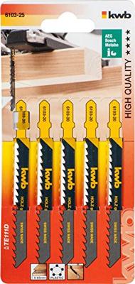 kwb 610325 Decoupeerzaagbladen, houtbewerking, speciale insteektanden, HCS, 5 x grof 5 stuk(s)