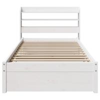 Bedframe met hoofdeinde zonder matras 90x200 cm wit - thumbnail
