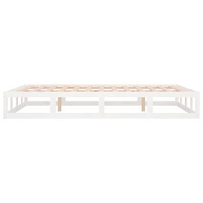 Bedframe massief hout wit 120x190 cm Bedframe massief hout wit 120x190 cm