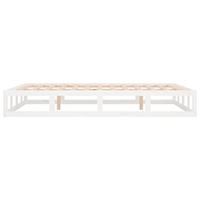 Bedframe massief hout wit 140x200 cm - thumbnail
