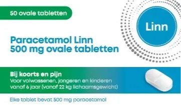 Linn Paracetamol Ovaal 500mg