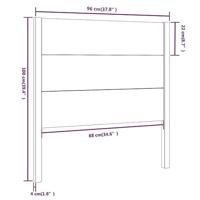 Hoofdbord 96x4x100 cm massief grenenhout zwart - thumbnail