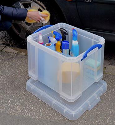 Really Useful Box 35 liter, transparant, per stuk verpakt in karton