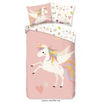 Good Morning Kinderdekbedovertrek "regenboog eenhoorn" - Multi - (140x200/220 cm) - Katoen - thumbnail