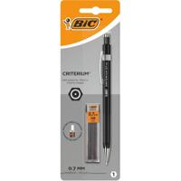 Bic vulpotlood Criterium, blister van 1 stuk + 12 vullingen (gratis), zwart, 0,7 mm - thumbnail