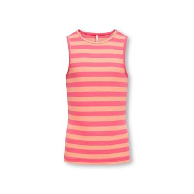 Kids ONLY zomer top meisjes - rib gestreept - zalm roze - Kogkenya