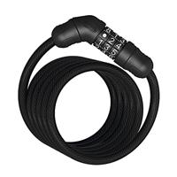 Abus coil cable lock star 4508c schwarz 150cm - thumbnail