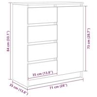 Dressoir met lades 71x35x84 cm spaanplaat grijs Sonoma - thumbnail