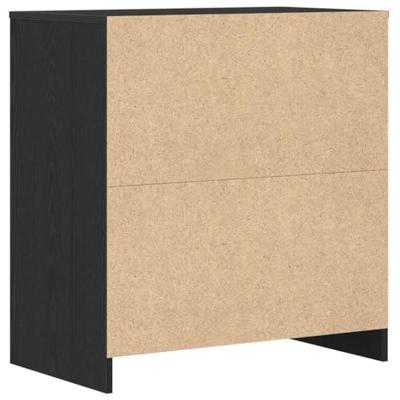 Dressoir 70x41x75 cm bewerkt hout zwart eikenkleur