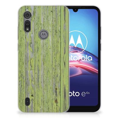 Motorola Moto E6s Bumper Hoesje Green Wood Motorola Moto E6s Bumper Hoesje Green Wood