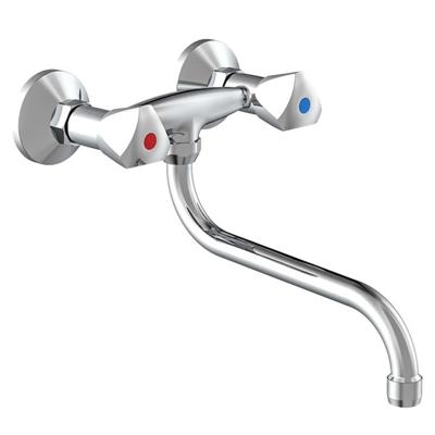 CESTI tweegreepskraan keuken, wandmontage, chroom draaibare uitloop, lengte: ca. 20 cm lengte uitloop (voorsprong): ca. 27,5 cm ½" (Ø approx. 1,9 cm) keramische ventiel bovenstukken garantie CESTI tweegreepskraan keuken, wandmontage, chroom draaibare uitloop, lengte: ca. 20 cm lengte uitloop (voorsprong): ca. 27,5 cm ½" (Ø approx. 1,9 cm) keramische ventiel bovenstukken garantie