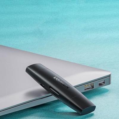 Ugreen SD/micro SD-kaartlezeradapter (USB-A/USB-C) zwart (CM304)
