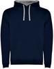 Roly RY1067K Kids´ Urban Hooded Sweatshirt - Navy Blue 55/Heather Grey 58 - 11/12 years - thumbnail