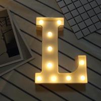 Alfabet L Engelse letter vorm decoratieve licht droge batterij aangedreven warm wit staande opknoping LED vakantie licht - thumbnail