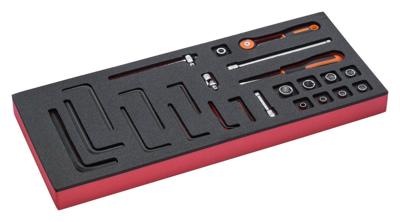 Bahco Foaminlay Fit&Go 1/3 met doppen en toebehoren 1/4" - 24-delig - FF1E2007 Bahco Foaminlay Fit&Go 1/3 met doppen en toebehoren 1/4" - 24-delig - FF1E2007