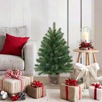 Kunstkerstboom met standaard Groen 95 cm PVC, PE en staal - thumbnail