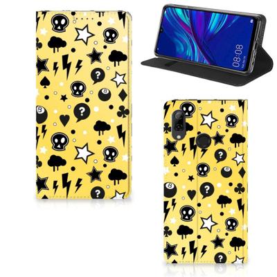 Mobiel BookCase Huawei P Smart (2019) Punk Geel Mobiel BookCase Huawei P Smart (2019) Punk Geel