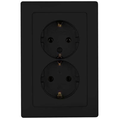 Enzo Kopp paris mat zwart inbouw stopcontact ra dubbel - 4625320 Enzo Kopp paris mat zwart inbouw stopcontact ra dubbel - 4625320