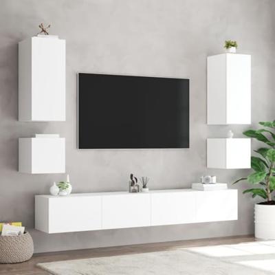 Tv-wandmeubel met LED-verlichting 40,5x35x40 cm wit Tv-wandmeubel met LED-verlichting 40,5x35x40 cm wit