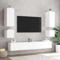 Tv-wandmeubel met LED-verlichting 40,5x35x40 cm wit - thumbnail