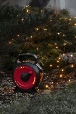 Konstsmide 3831-107 Lichtketting Buiten Energielabel: G (A - G) werkt op het lichtnet Aantal lampen 150 LED Warmwit Verlichte lengte: 10.43 m Haspel