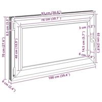 Kelderraam "RISOR" 100x70 cm draai-kiep DIN links antraciet - thumbnail