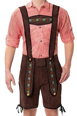 Lederhose kort donkerbruin Pato