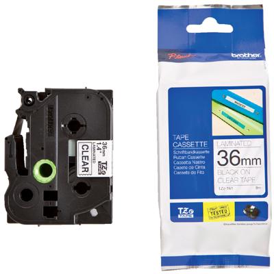 Brother TZE-161 labelprinter-tape Zwart op zilver Brother TZE-161 labelprinter-tape Zwart op zilver