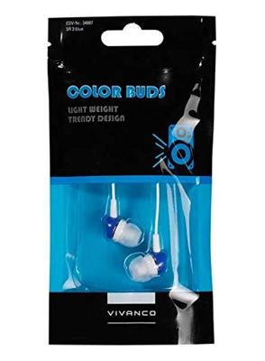 Vivanco SR 3 blue in-ear stereo oordopjes (3,5 mm jackstekker, 1,2 m) blauw